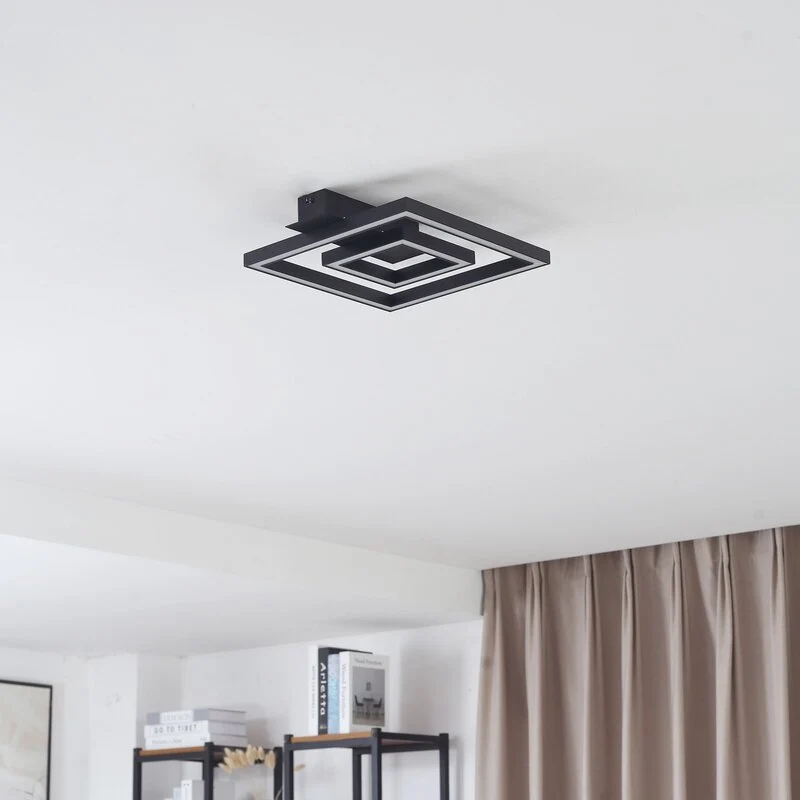 B-Ware Lindby Deckenleuchte Deckenlampe LED Madamo warmweiß Licht schwarz 30 cm