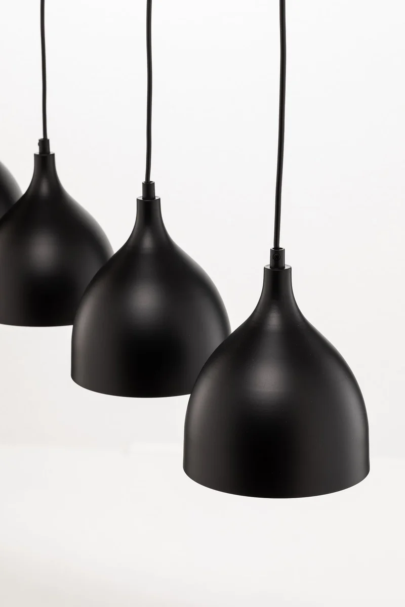 B-Ware Luminex Hängeleuchte Pendelleuchte Nanu Deckenlampe vierflammig schwarz lang