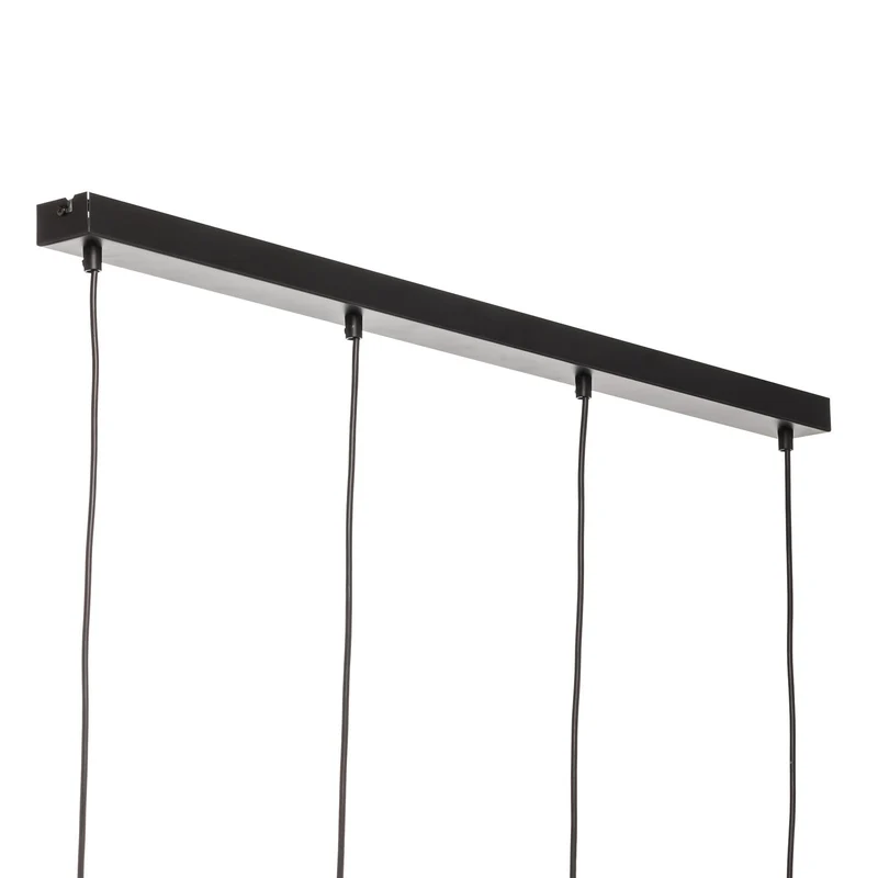 B-Ware Luminex Hängeleuchte Pendelleuchte Nanu Deckenlampe vierflammig schwarz lang