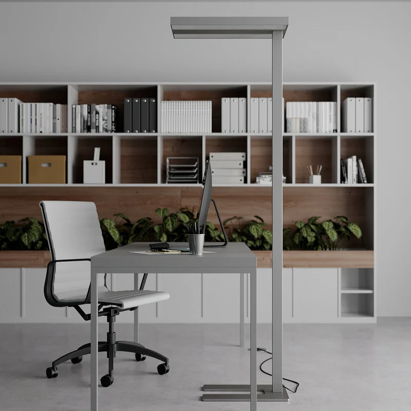C-Ware Arcchio Stehlampe Büroleuchte LED Logan silber Dimmer Office dimmbar285