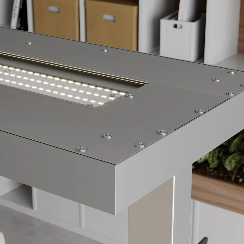 C-Ware Arcchio Stehlampe Büroleuchte LED Logan silber Dimmer Office dimmbar285