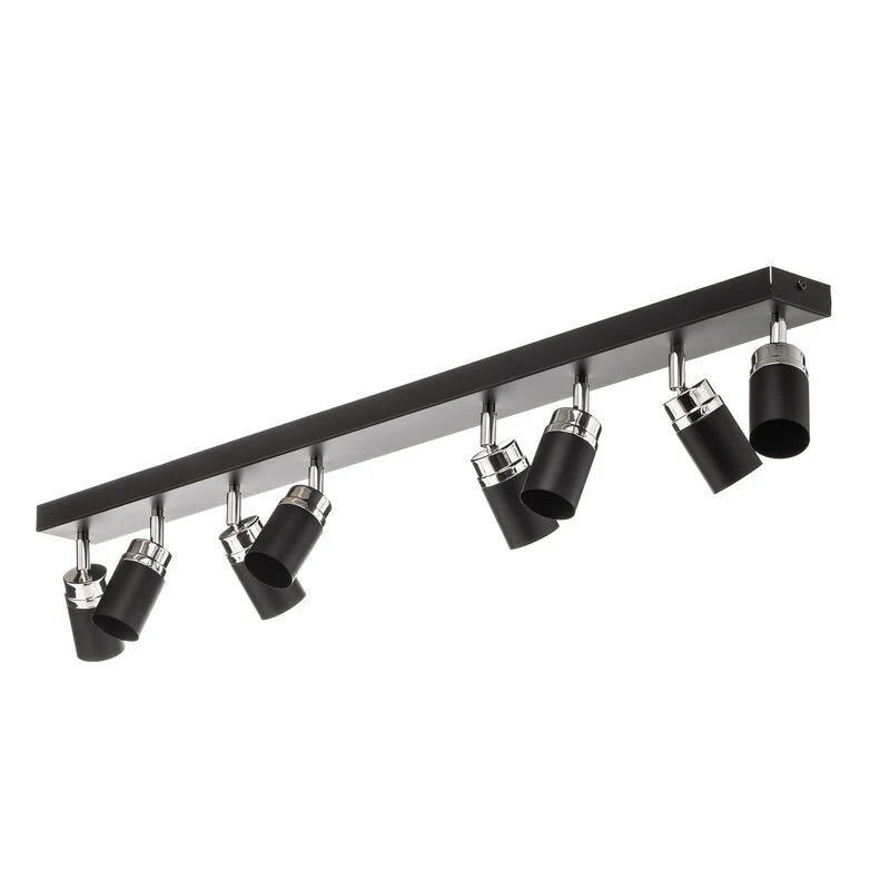 B-Ware Rondo Deckenstrahler Leuchte schwarz chrom Edelstahl 8-flammig Wohnbeleucht660
