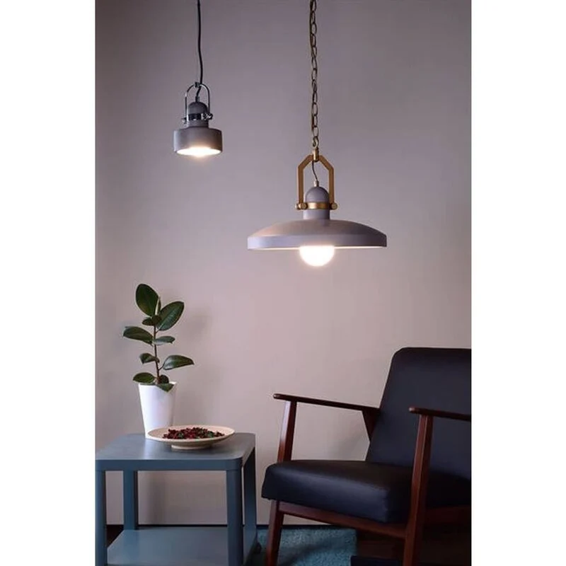 Cyg Beton-Hängeleuchte Ø 40cm im Industrial-Look
