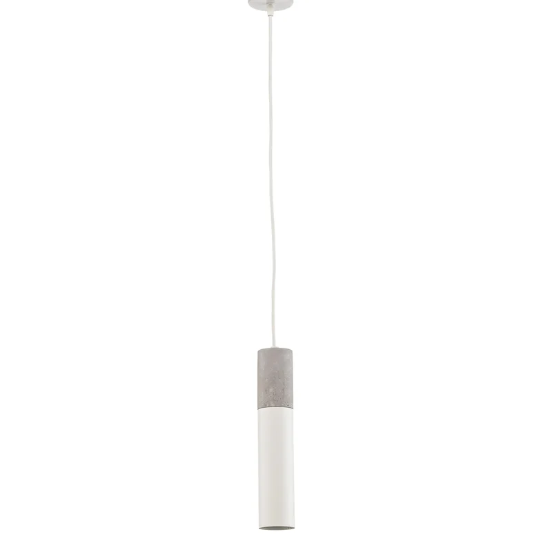 B-Ware SOLLUX Hängeleuchte Pendelleuchte Tube Beton weiß einflammig Lampe GU10 Leuchte