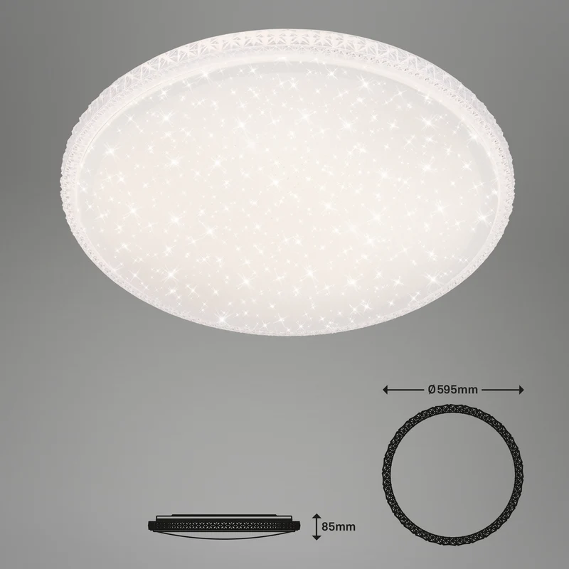 B-Ware Deckenleuchte Lampe Briloner LED Style Fernbedienung weiß Metall Kunststoff