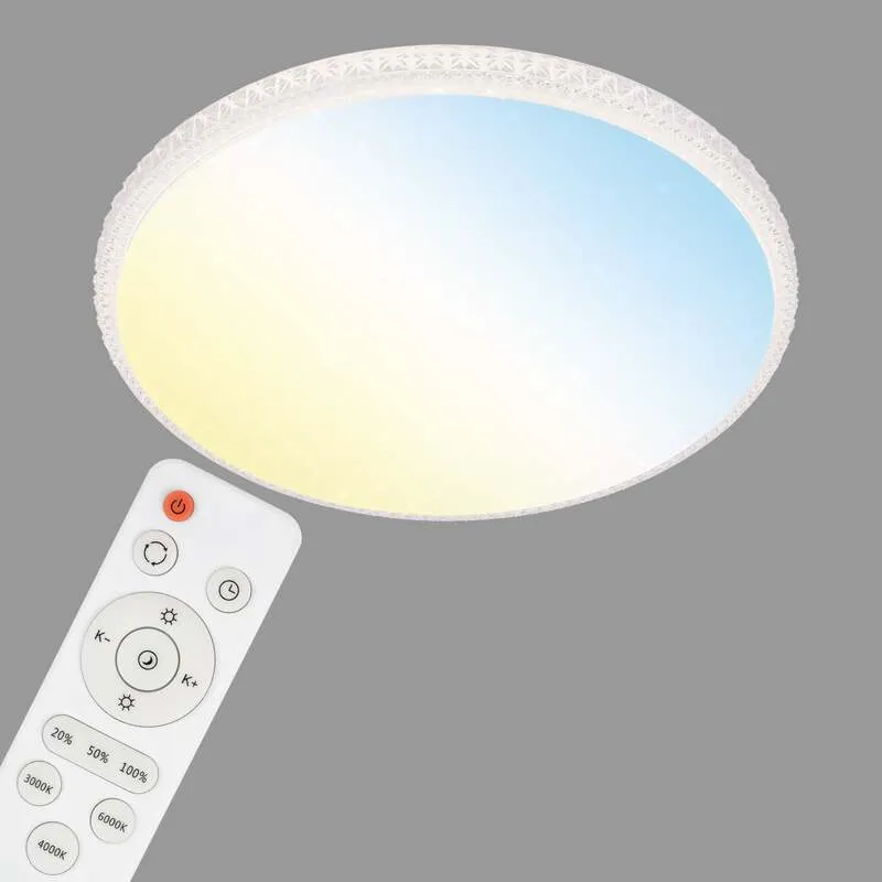 B-Ware Deckenleuchte Lampe Briloner LED Style Fernbedienung weiß Metall Kunststoff