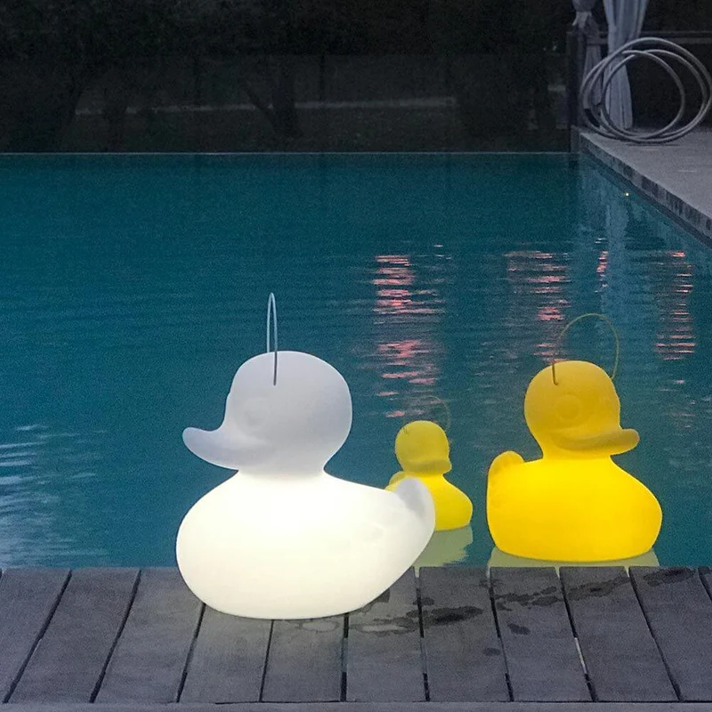 Schwimmfähige Akku-LED-Leuchte Duck-Duck S Gelb