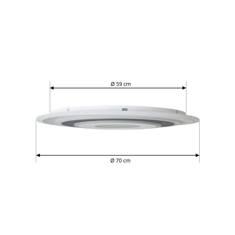 B-Ware Lindby Deckenleuchte Deckenlampe LED Rebeka rund weiss schwarz Acryl Metall