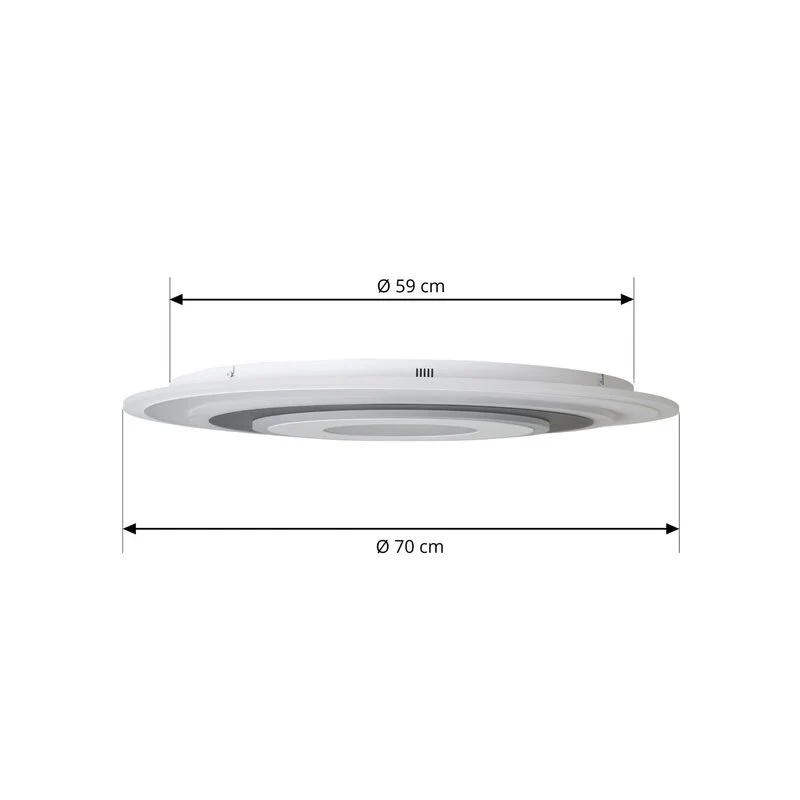 B-Ware Lindby Deckenleuchte Deckenlampe LED Rebeka rund weiss schwarz Acryl Metall