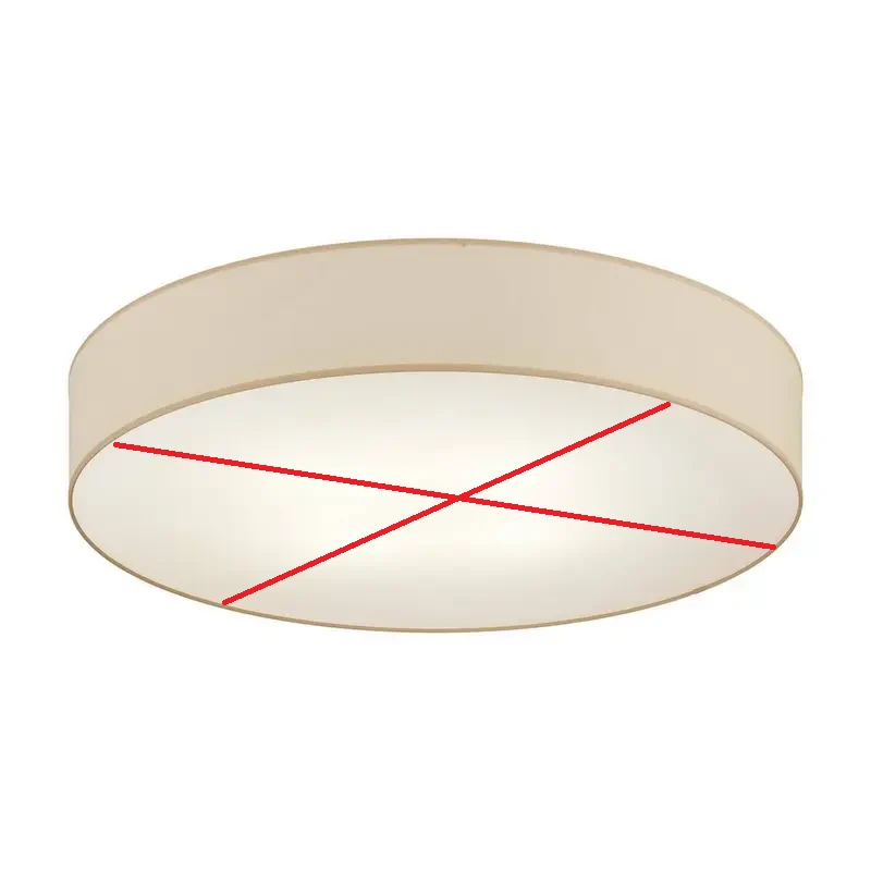 B-Ware Euluna Deckenleuchte Rondo Leuchte beige LED Deckenlampe Ø80cm SIEHE TEXT/FOTO