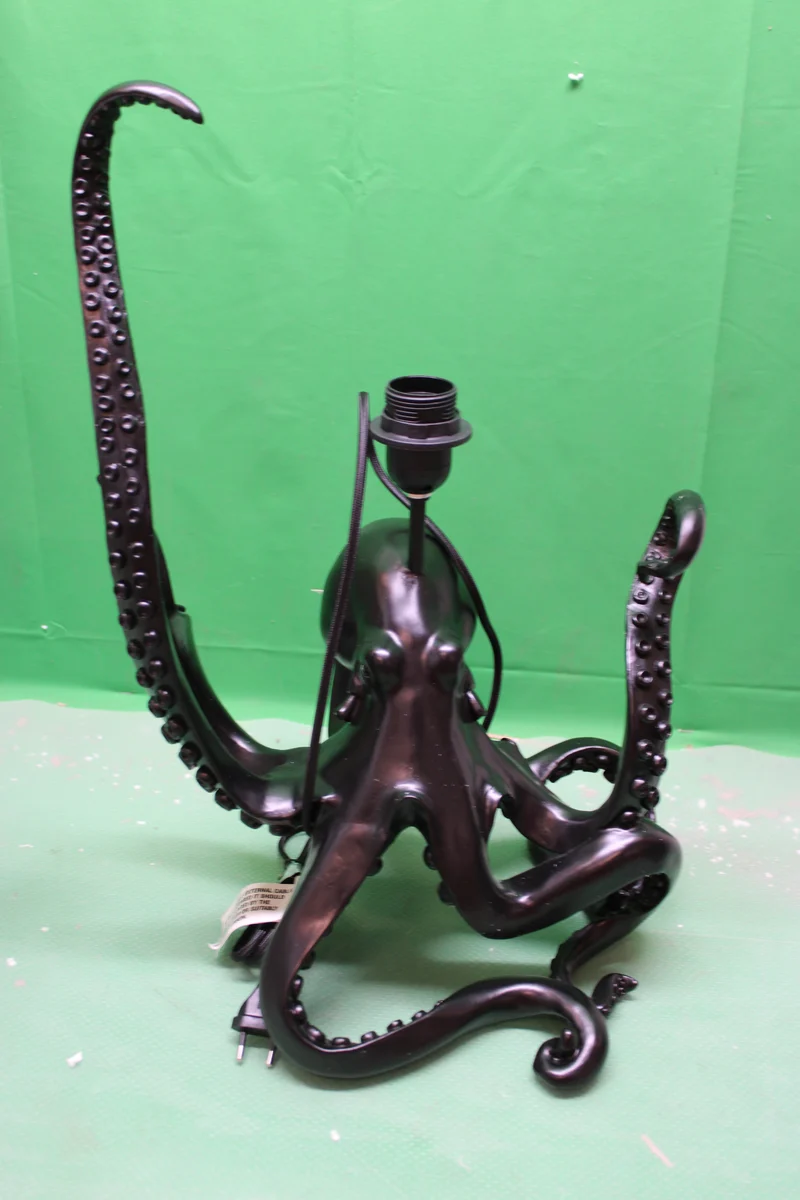B-Ware KARE Tischleuchte Octopus schwarz Textil Kunstharz 47cm LED SIEHE TEXT/FOTO