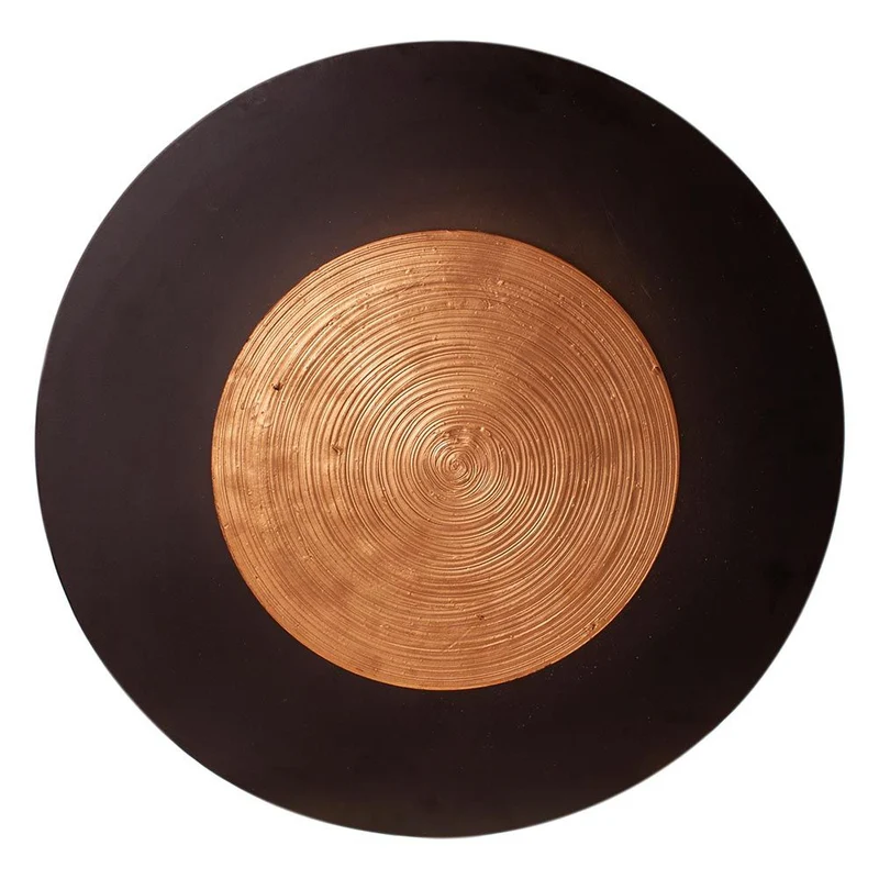 LED Wandlampe Nitra Ø 50cm Schwarz, Goldfarben