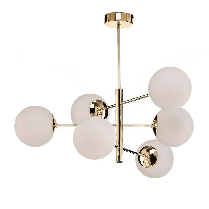 B-Ware Euluna Hängeleuchte Aurora Pendelleuchte Lampe 6-flg goldfarben SIEHE TEXT/FOTO