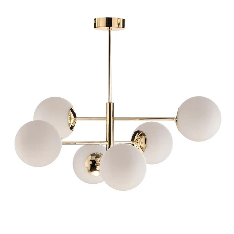 B-Ware Euluna Hängeleuchte Aurora Pendelleuchte Lampe 6-flg goldfarben SIEHE TEXT/FOTO
