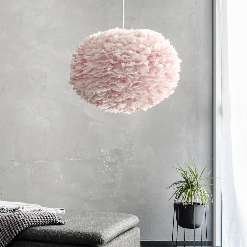 B-Ware Umage Lampenschirm EOS Vogelfedern Hängelampe Deckenleuchte Large rose