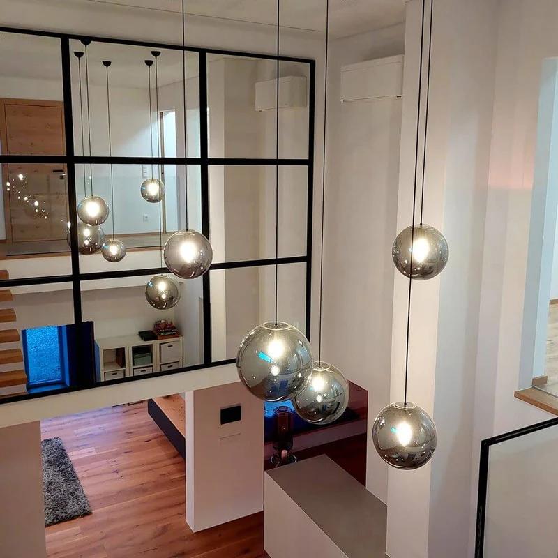 s.luce Orb Glaskugel Galerieleuchte 5m Abhängung