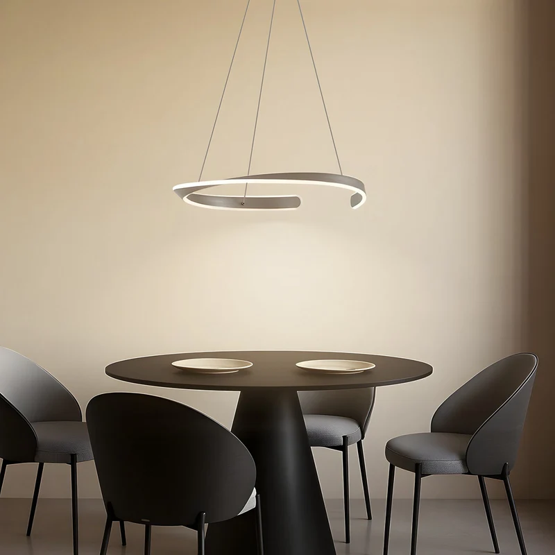 B-Ware Lucande LED Hängeleuchte Pendelleuchte Eloura silber Metall CCT Ø58cm