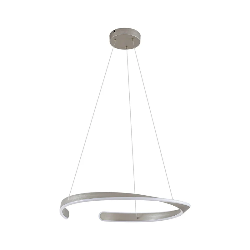 B-Ware Lucande LED Hängeleuchte Pendelleuchte Eloura silber Metall CCT Ø58cm