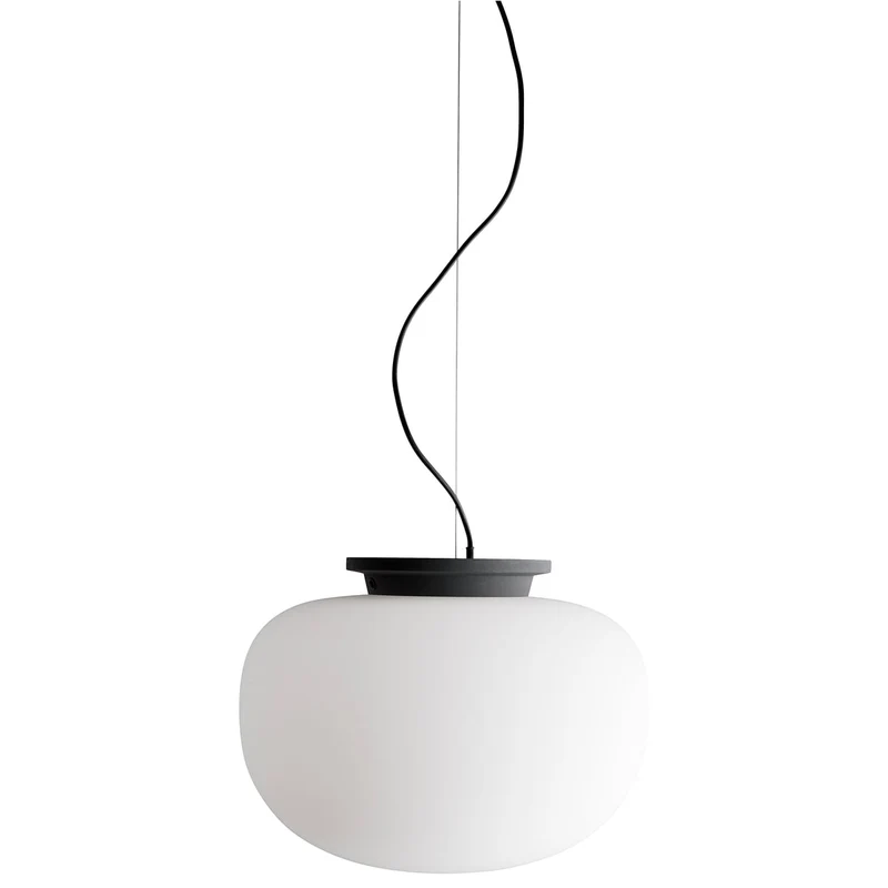 B-Ware Frandsen Pendelleuchte Hängelampe Supernate opalweiß Glas Wohnzimmer 38x29 cm