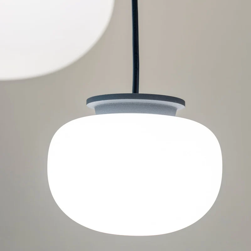 B-Ware Frandsen Pendelleuchte Hängelampe Supernate opalweiß Glas Wohnzimmer 38x29 cm