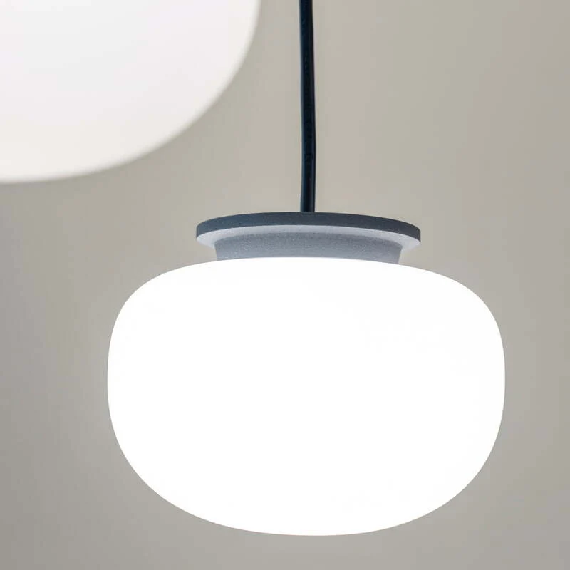 B-Ware Frandsen Pendelleuchte Hängelampe Supernate opalweiß Glas Wohnzimmer 38x29 cm