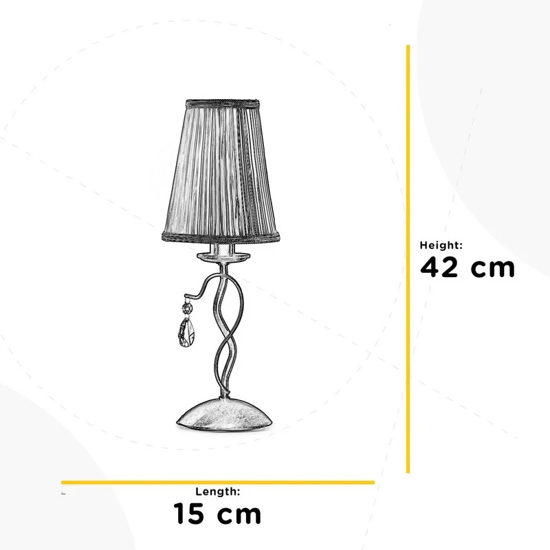B-Ware ONLI Delia Tischleuchte Leuchte Lampe bronze Eisen 42 cm SIEHE TEXT/FOTO