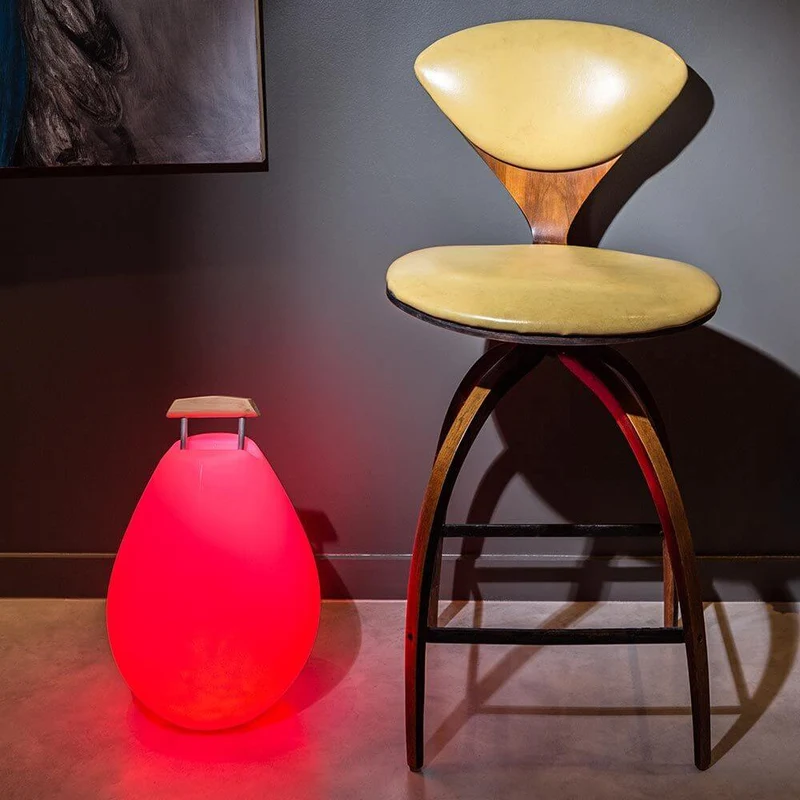 Akku LED-Dekolampe Vessel 2 mit Holzgriff & App-Steuerung