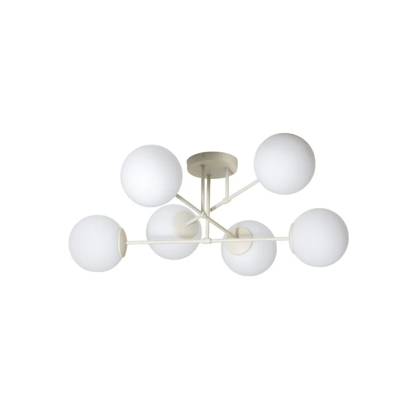 B-Ware HELAM Deckenleuchte Lampe Moon E27 sandfarben Glas 87cm dimmbar SIEHE TEXT/FOTO