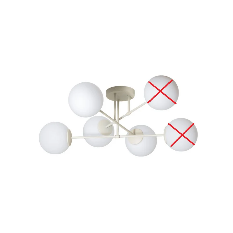 B-Ware HELAM Deckenleuchte Lampe Moon E27 sandfarben Glas 87cm dimmbar SIEHE TEXT/FOTO