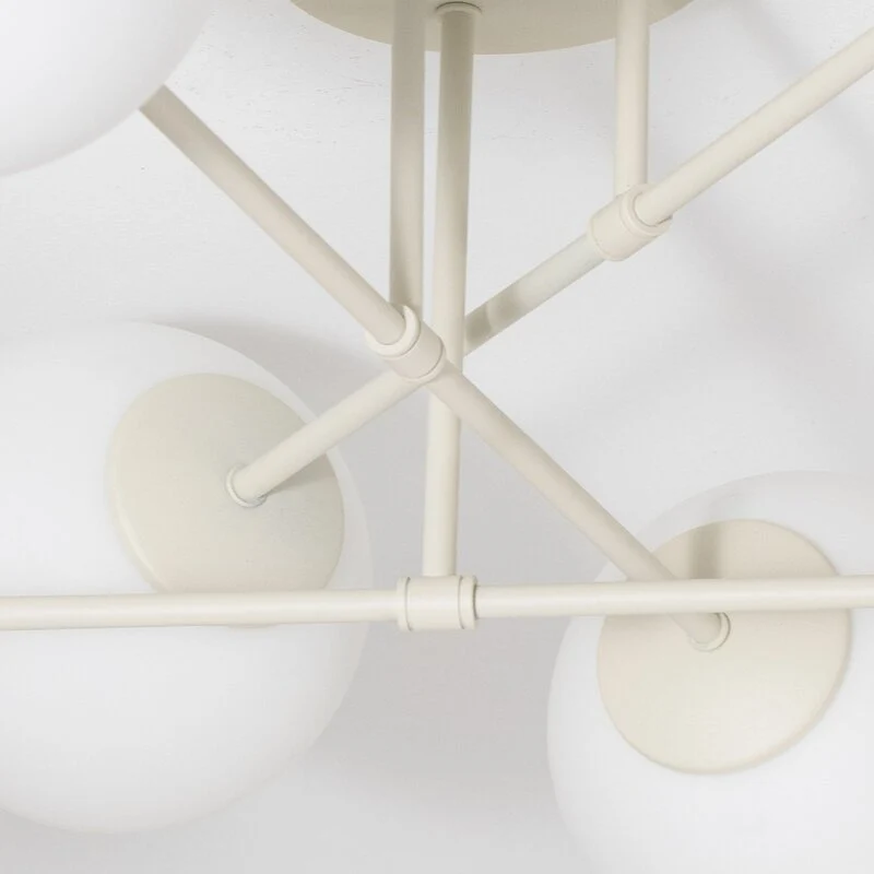 B-Ware HELAM Deckenleuchte Lampe Moon E27 sandfarben Glas 87cm dimmbar SIEHE TEXT/FOTO