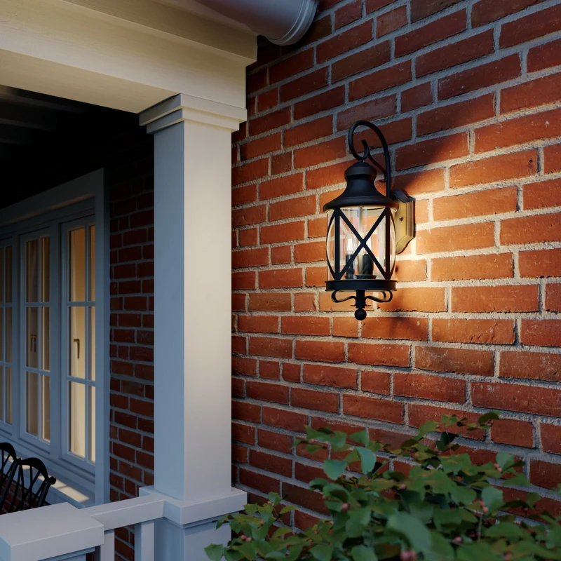 B-Ware Lucande Marcellino Wandleuchte Leuchte Außenwandleuchte Braun Led E14 3 flam549