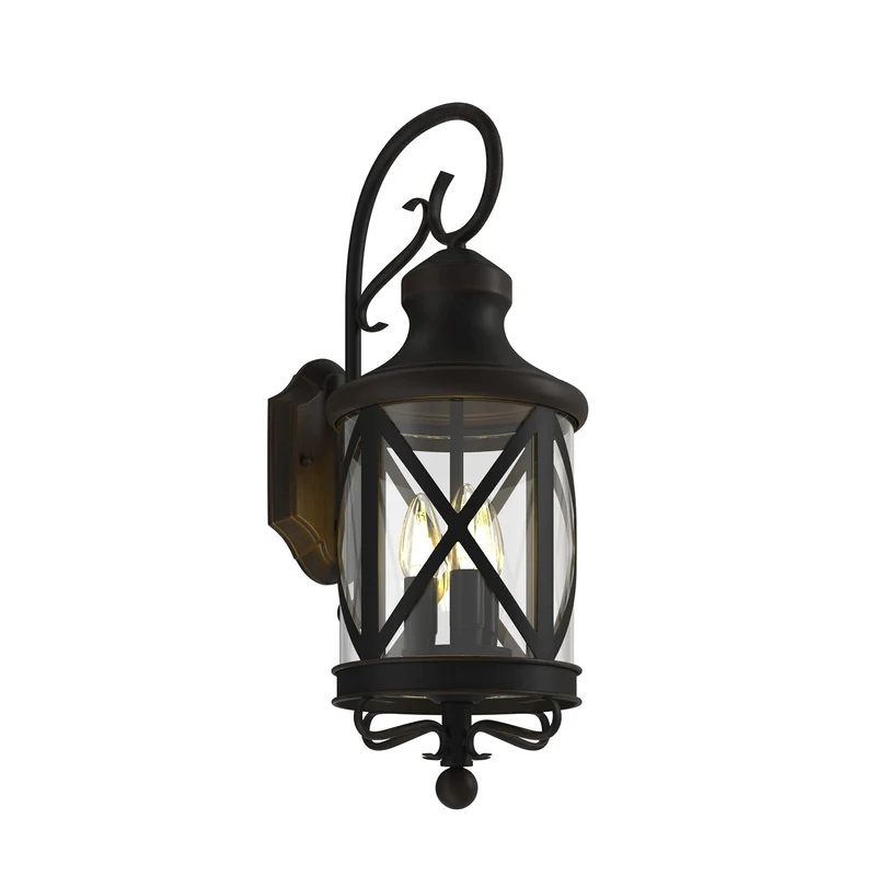 B-Ware Lucande Marcellino Wandleuchte Leuchte Außenwandleuchte Braun Led E14 3 flam549