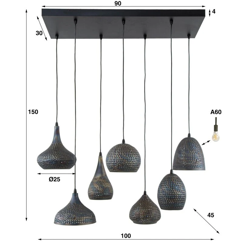 B-Ware Punchray Hängeleuchte Hängelampe Leuchte Lampe Pendelleuchte Pendellampe