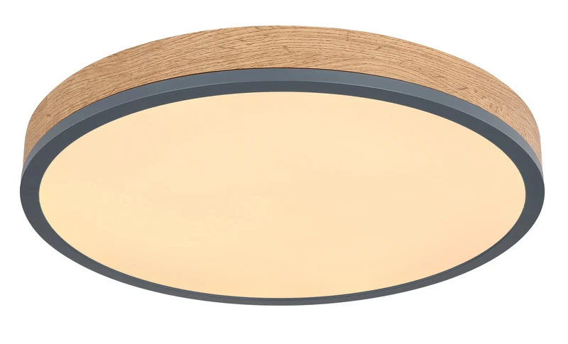 B-Ware Globo Deckenleuchte Lampe LED DORO Deckenlampe Graphit holzoptik opal Kunststoff