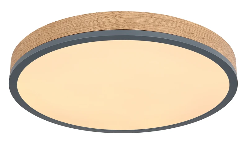 B-Ware Globo Deckenleuchte Lampe LED DORO Deckenlampe Graphit holzoptik opal Kunststoff