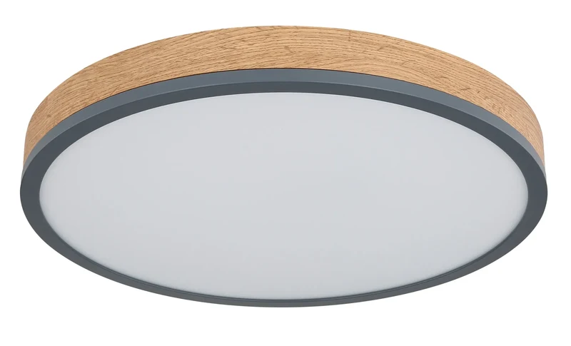B-Ware Globo Deckenleuchte Lampe LED DORO Deckenlampe Graphit holzoptik opal Kunststoff