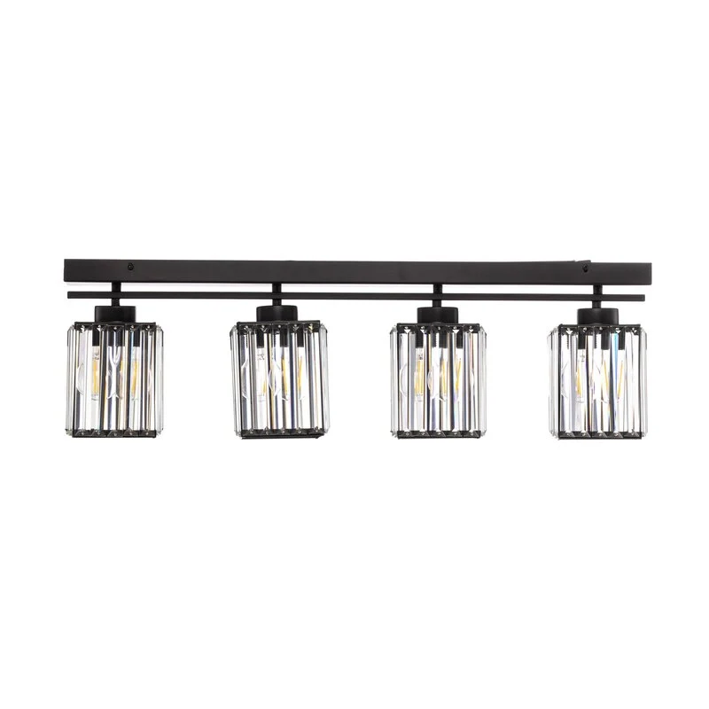 B-Ware AV-1795-4Y-BSY Deckenleuchte Lampe Balken E27 Kristallglas Eisen SIEHE TEXT/FOTO