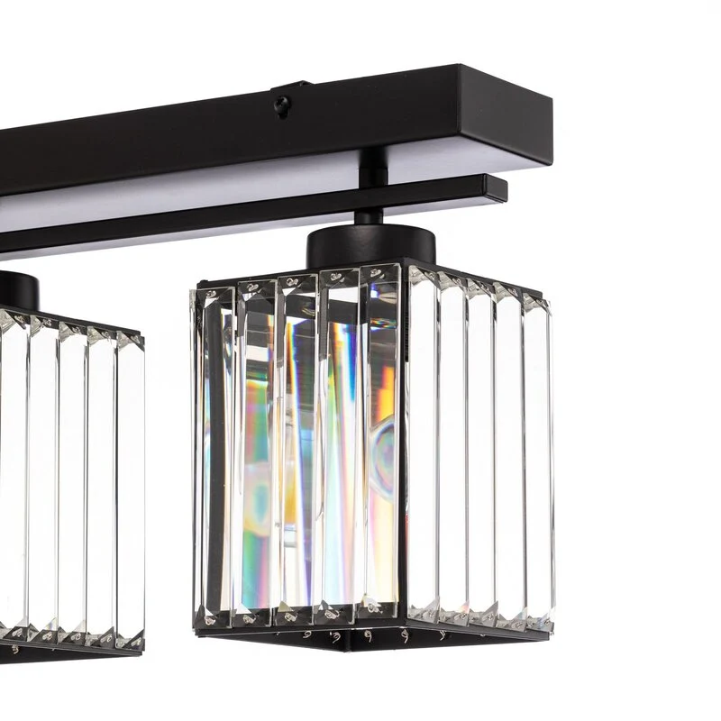 B-Ware AV-1795-4Y-BSY Deckenleuchte Lampe Balken E27 Kristallglas Eisen SIEHE TEXT/FOTO