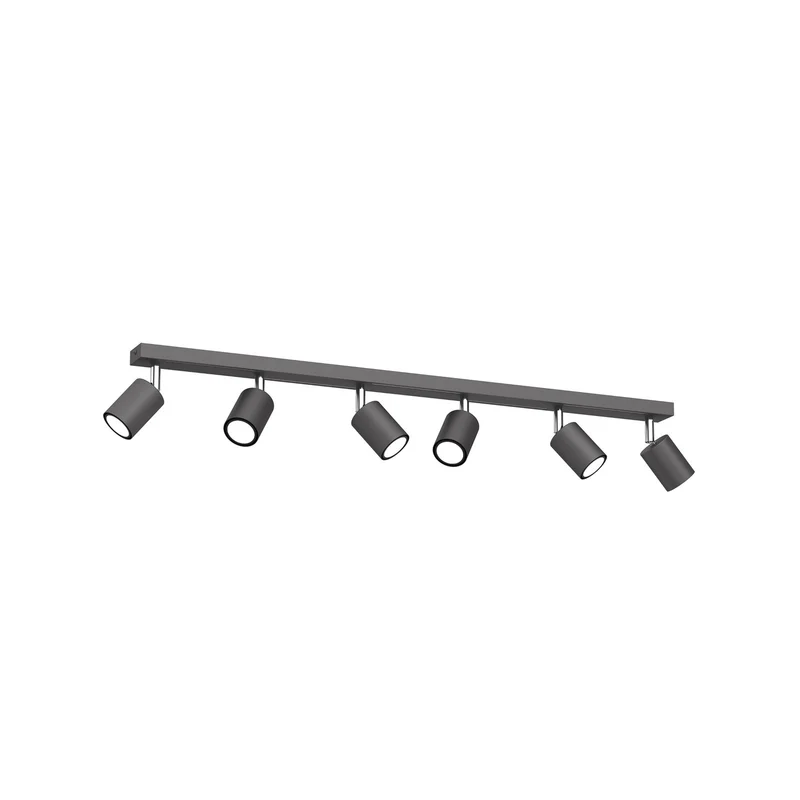 B-Ware Deckenstrahler Jarek anthrazit chrom sechsflammig Deckenlampe Deckenleuchte Spot