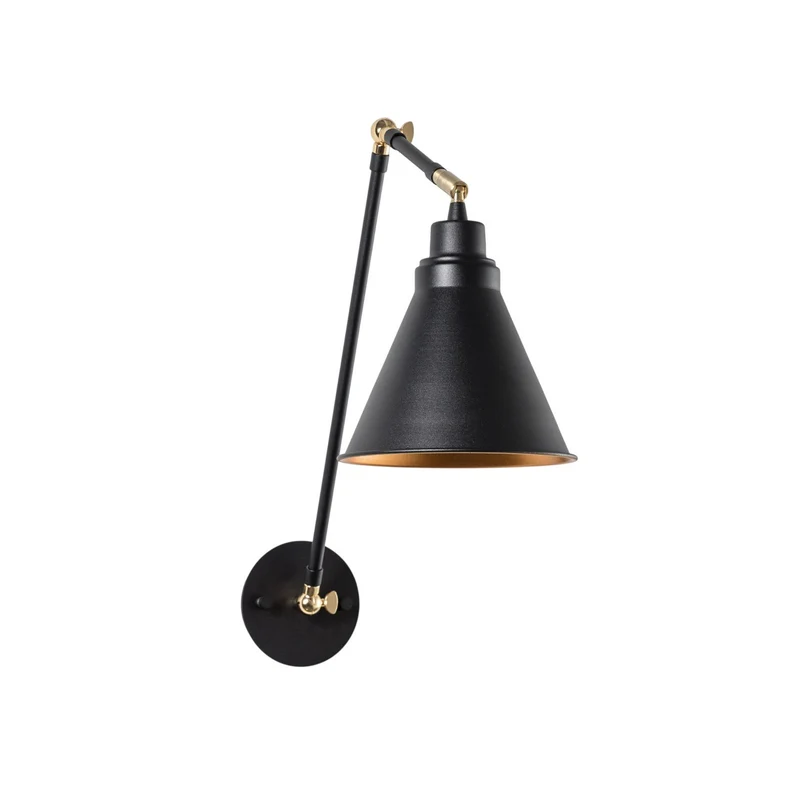 B-Ware Opviq Wandleuchte Wandlampe Berceste Metall schwarz Lampe Leuchte Beleuchtung