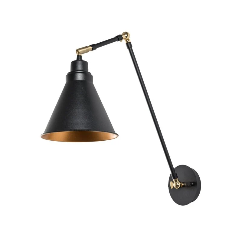 B-Ware Opviq Wandleuchte Wandlampe Berceste Metall schwarz Lampe Leuchte Beleuchtung