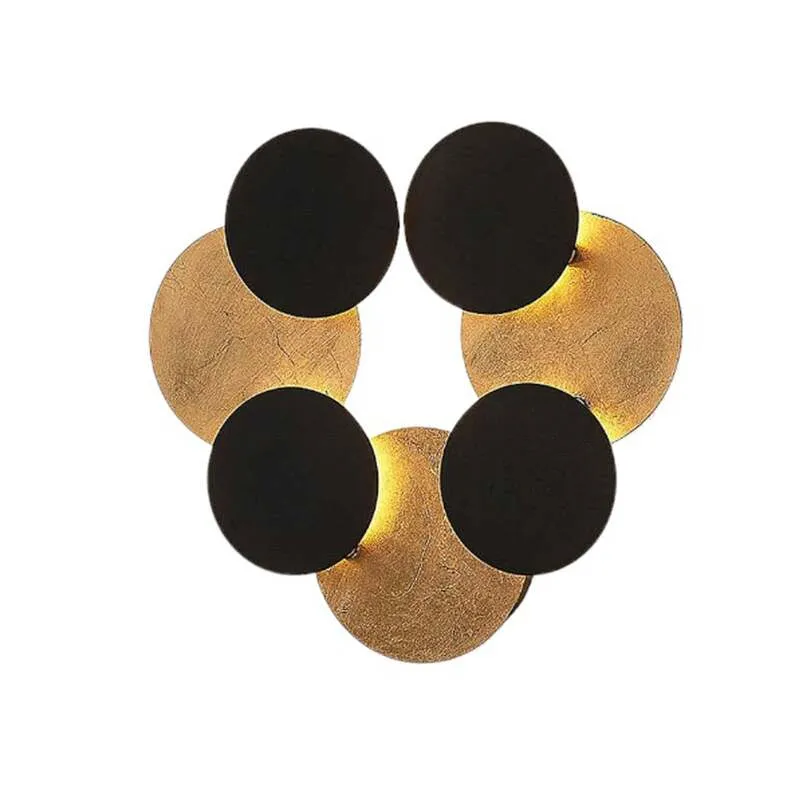 Lindby Wandleuchte Wandlampe LED Grazyna Schwarz Gold Wohnraum indirekte Bele420