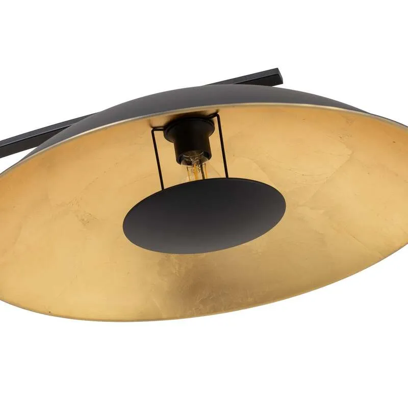 B-Ware Lindby Bogenstehlampe Stehleuchte Emilienne schwarz goldfarben Wohnzimmer La192