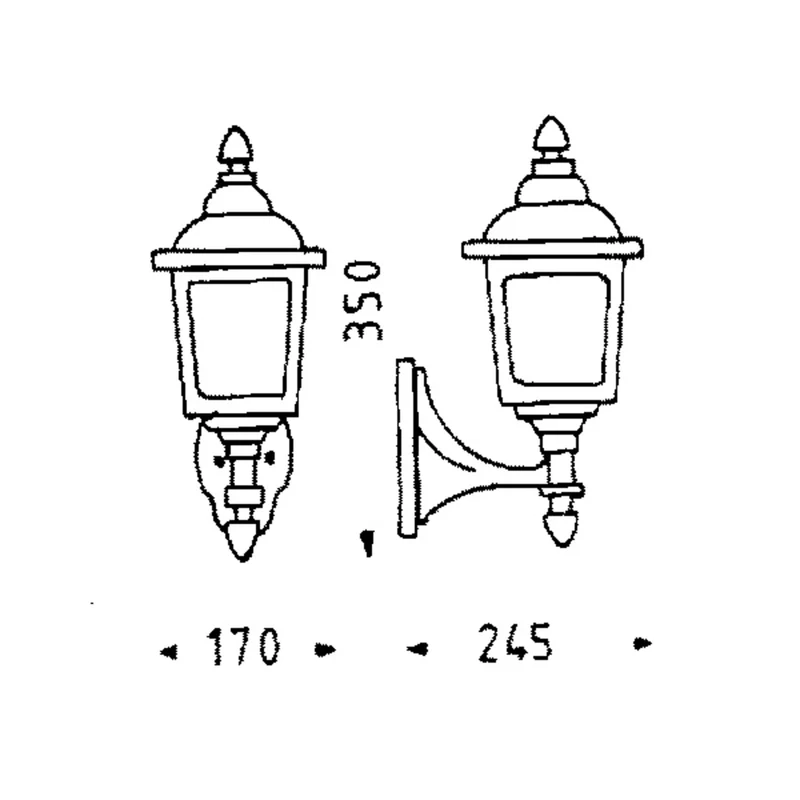 B-Ware Albert Leuchten Landhaus 716 Außenwandleuchte Außenwandlampe Außenlicht