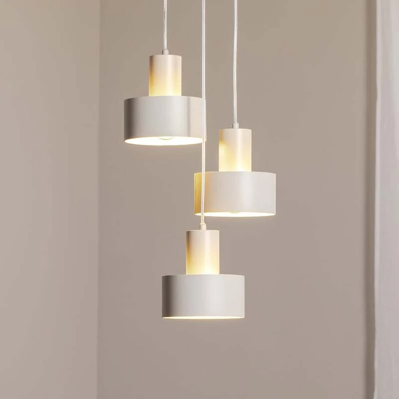 B-Ware Hängeleuchte Rif 3 Pendelleuchte Lampe taupe rund 3 flammig Ø 33 cm SIEHE TEXT