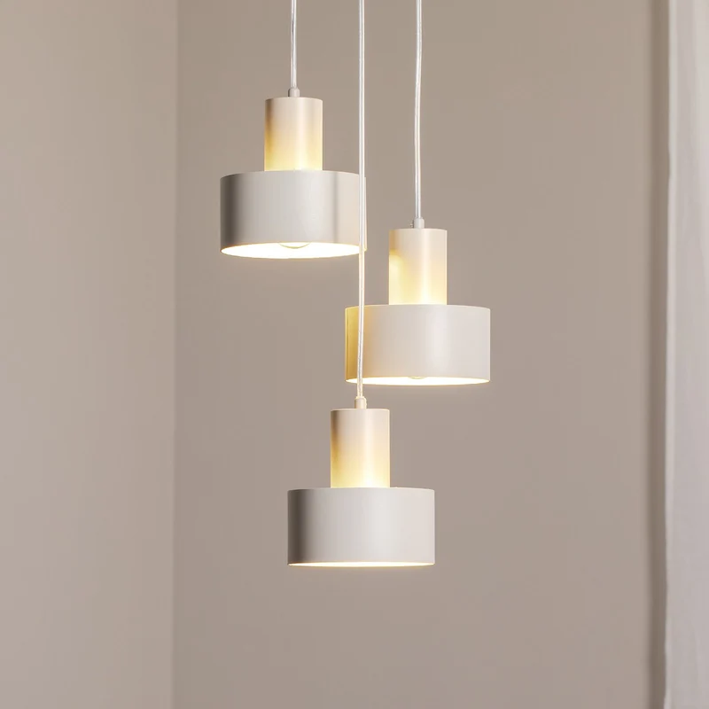 B-Ware Hängeleuchte Rif 3 Pendelleuchte Lampe taupe rund 3 flammig Ø 33 cm SIEHE TEXT