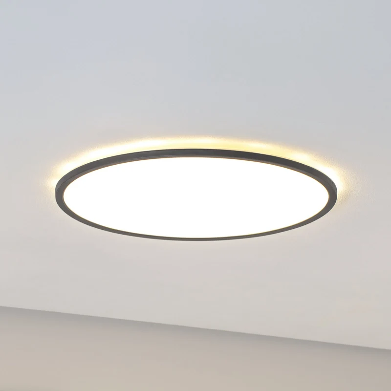 B-Ware TK Lighting LED-Panel Deckenleuchte Panel Aqua LED rund schwarz Metall 718