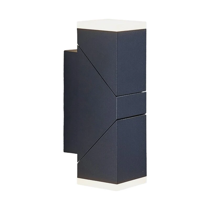 B-Ware Lindby Wandleuchte Wandlampe LED Außenleuchte Sally dunkelgrau IP54 22cm