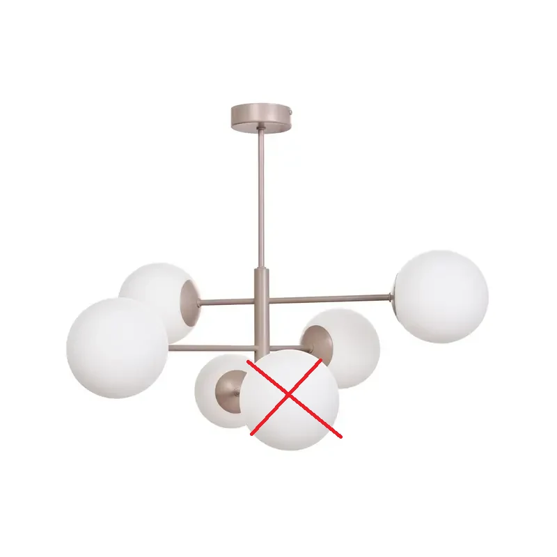 B-Ware Domiluce Hängeleuchte Pendelleuchte Aurora Glasleuchte E14 beige SIEHE TEXT/FOTO