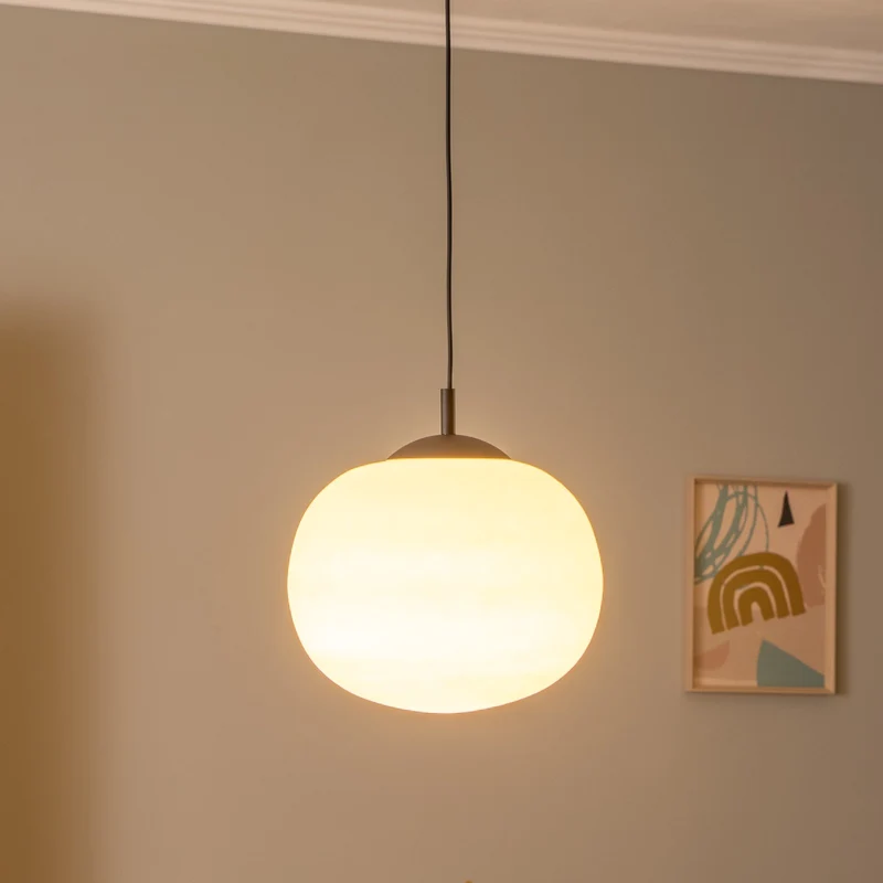 B-Ware TK Lighting Hängeleuchte Pendelleuchte Vibe Leuchte Lampe Glas opalweiß Ø 35 cm